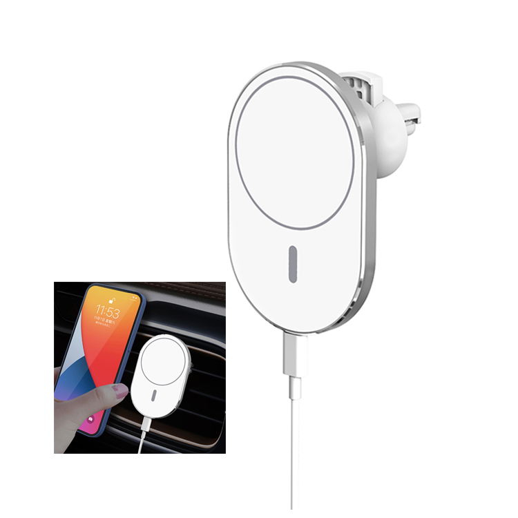 Blitzblue 2020 New 15W Car Portable Wireless fast Charger magsafe Car Magnetic Charger for Android and iPhone