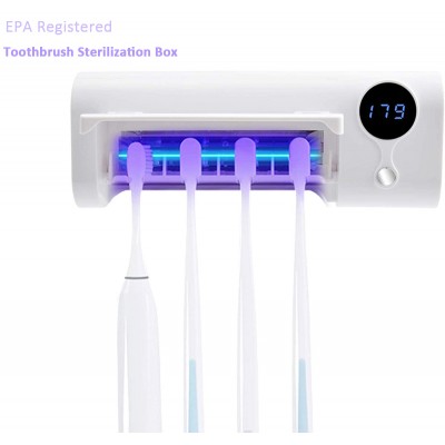 Blitzblue Mini UVC Led Light Ultraviolet Sanitizer Smart Soothbrush Sterilizer Holder Portable UV Toothbrush Sterilizer