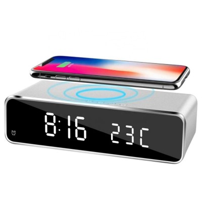 BlitzblueTemperature display Smart Phone Charging Alarm Clock Wireless Charger